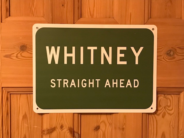 Whitney Straight road sign